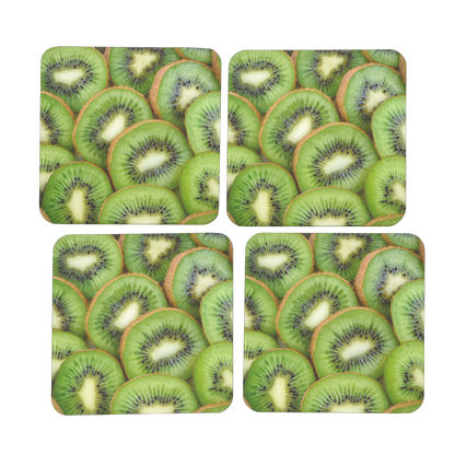 Kiwi Hardboard Coaster Set of 4