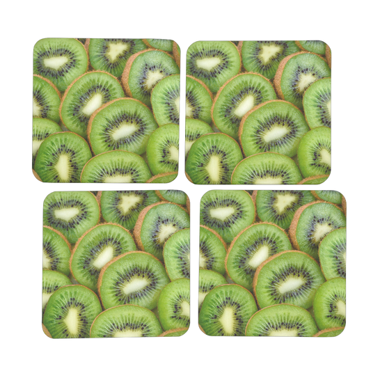 Kiwi Hardboard Coaster Set of 4