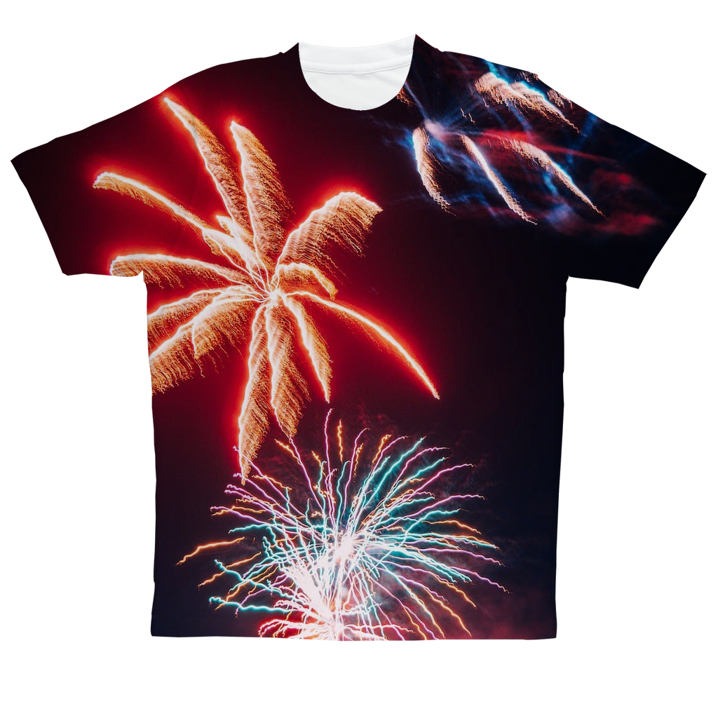 Fireworks Sublimation Performance Adult T-Shirt