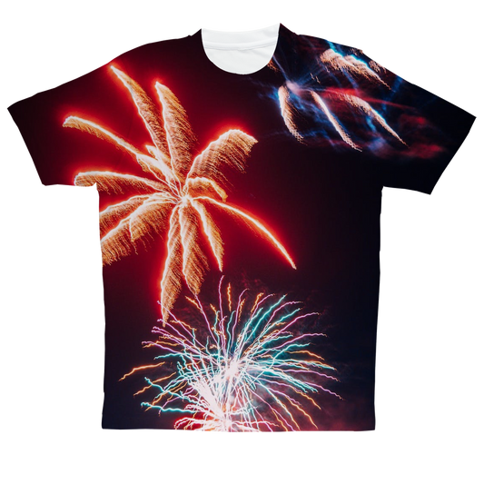 Fireworks Sublimation Performance Adult T-Shirt