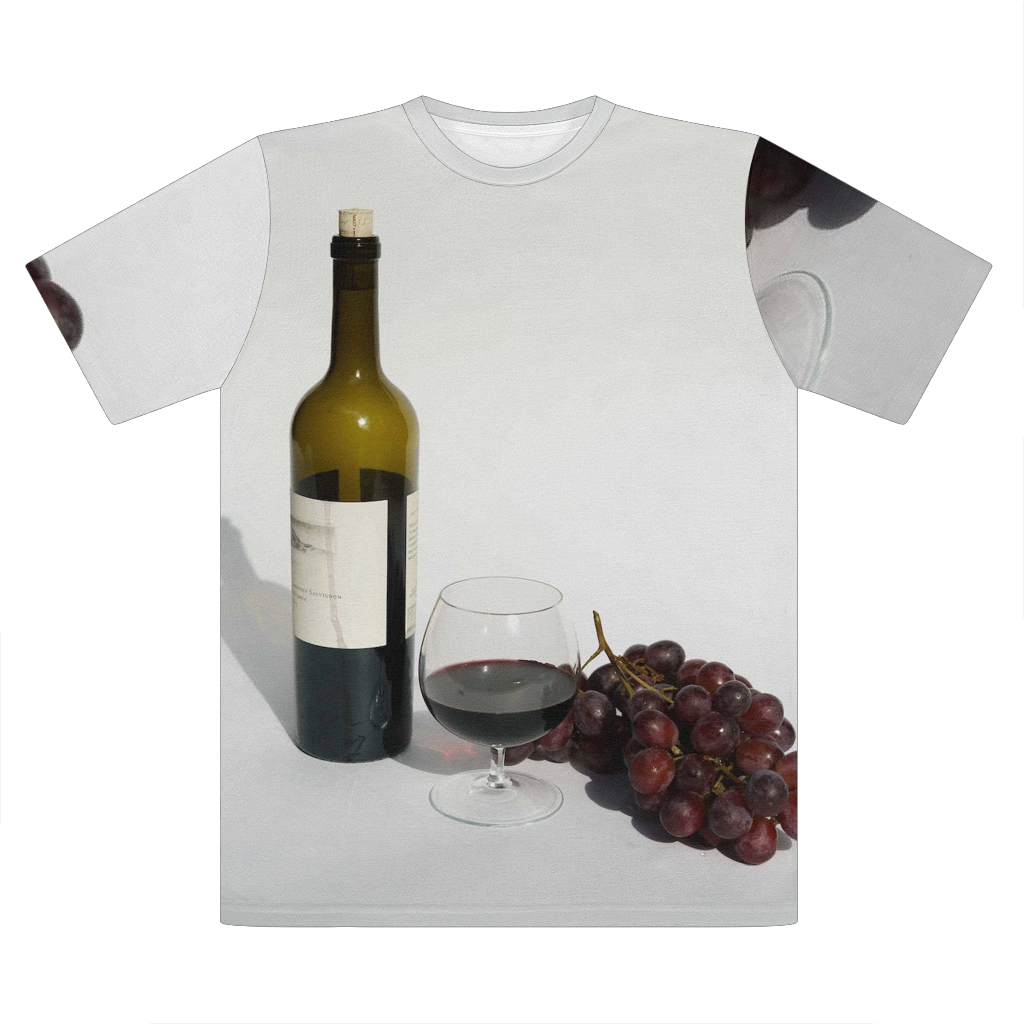 Wine Premium Cut and Sew Sublimation Unisex T-Shirt