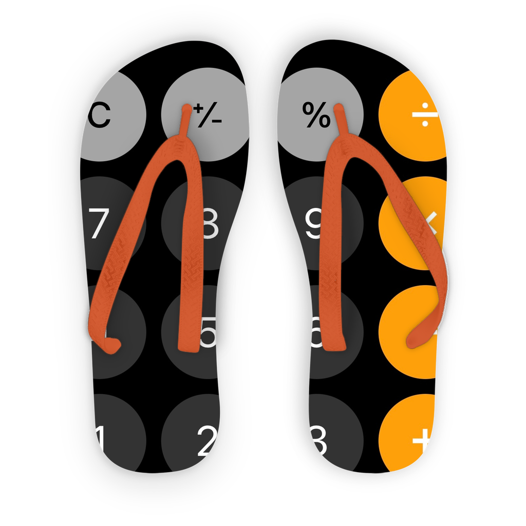 Calculator Adult Flip Flops