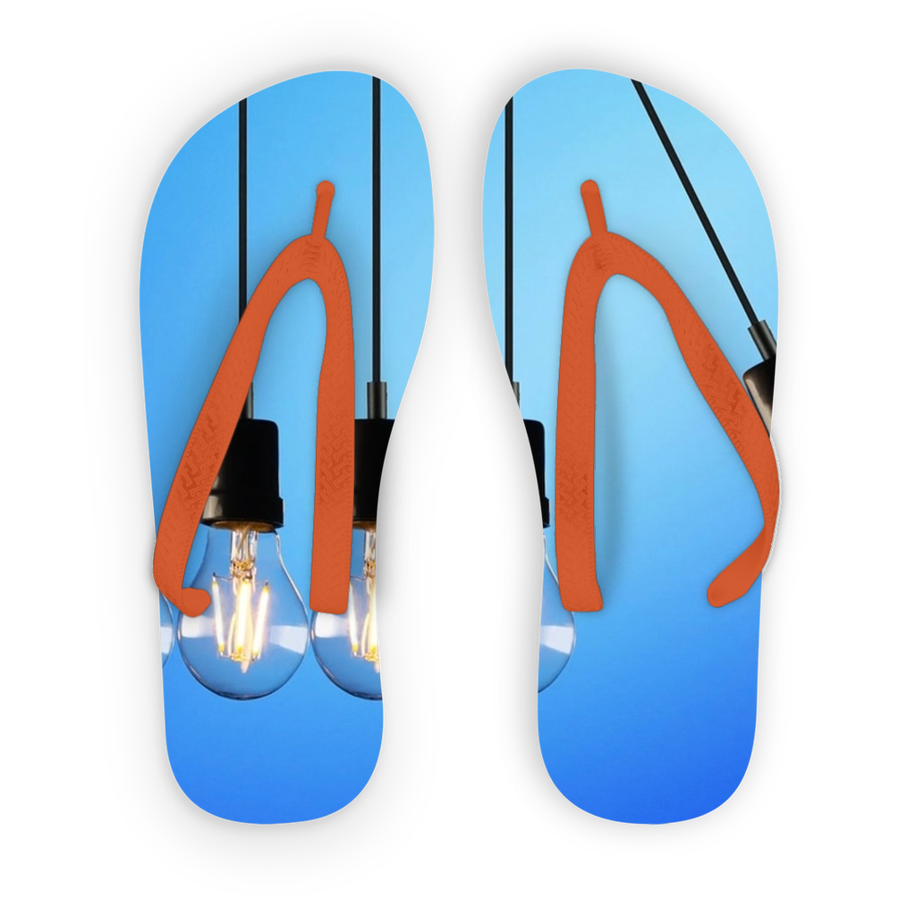 Light Bulbs Adult Flip Flops