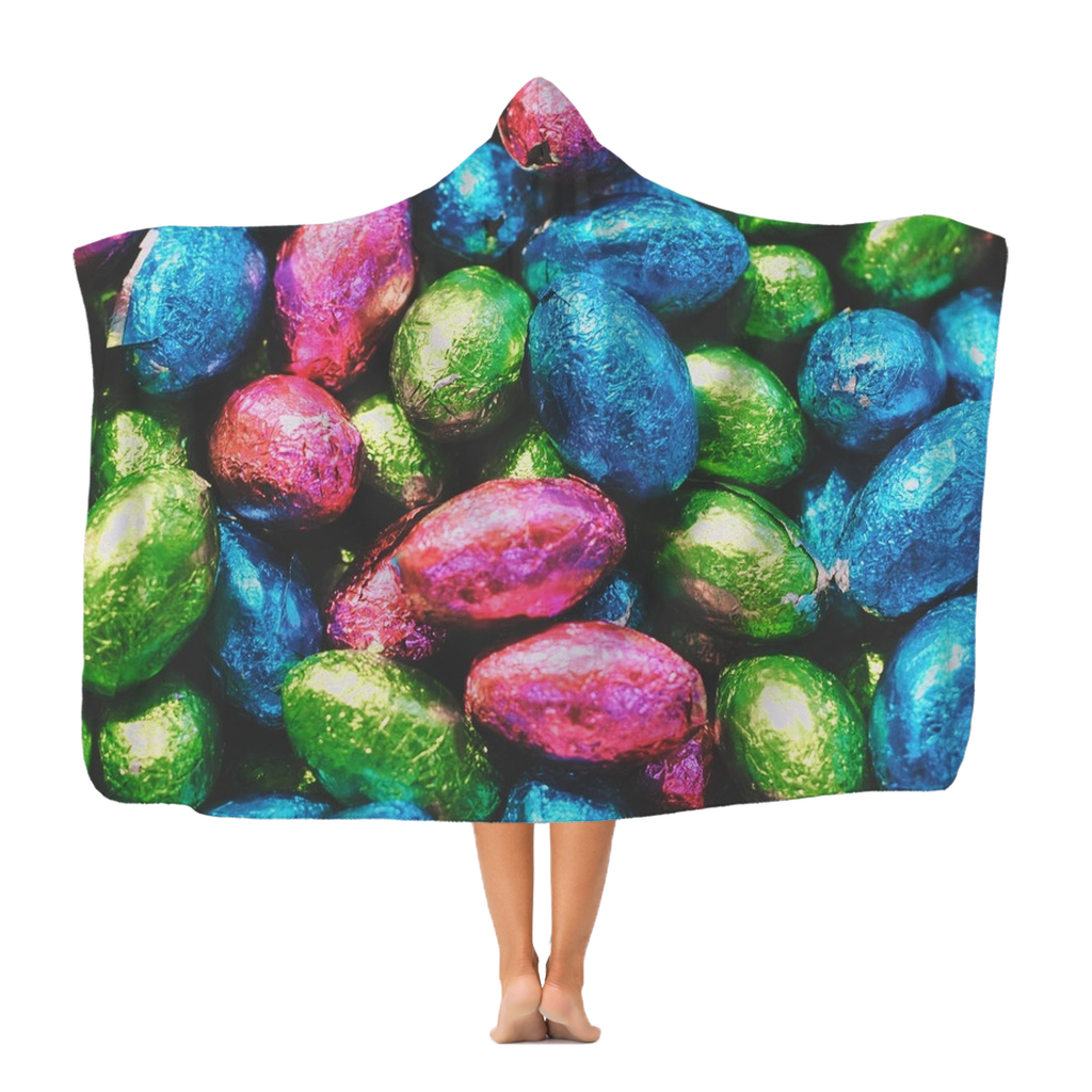 Easter Eggs Premium Adult Hooded Blanket