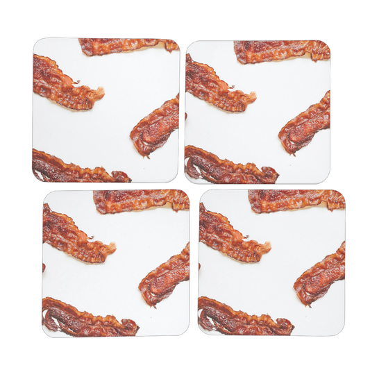Bacon Hardboard Coaster Set of 4