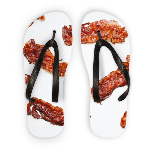 Bacon Adult Flip Flops