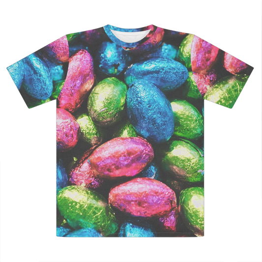 Easter Eggs Premium Cut and Sew Sublimation Unisex T-Shirt