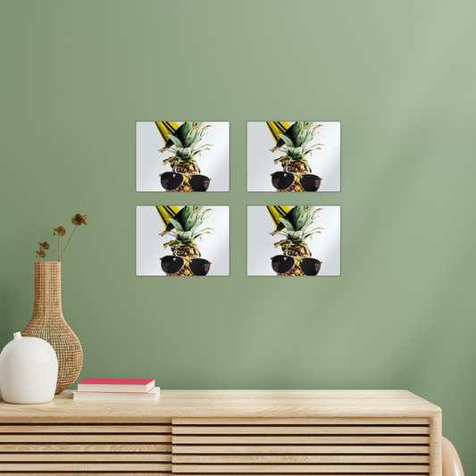 Pineapple Rectangle Wall Tiles Set of 4