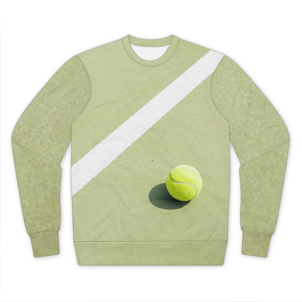 Tennis Premium Cut and Sew Sublimation Unisex Sweatshirt