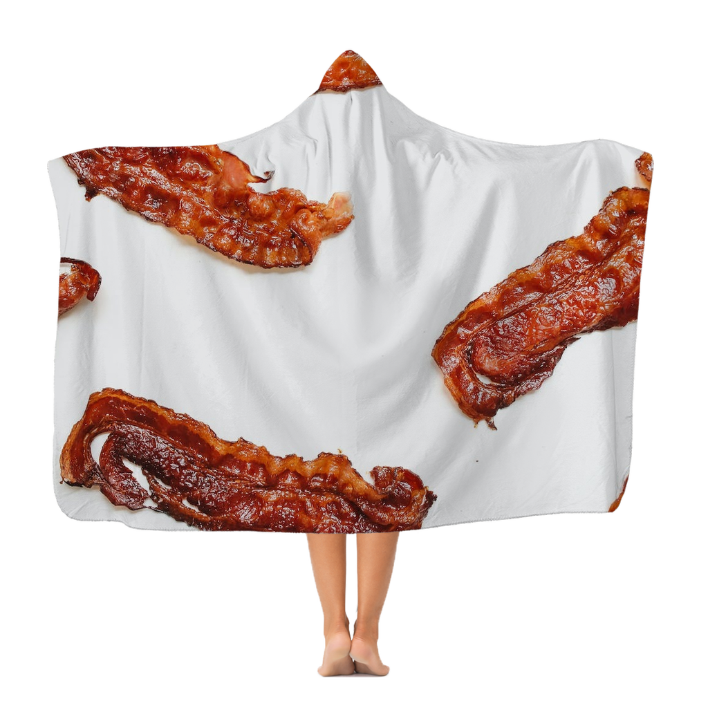 Bacon Premium Adult Hooded Blanket