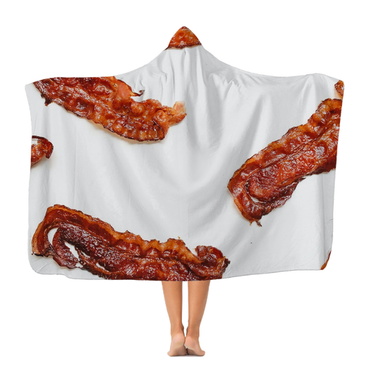 Bacon Premium Adult Hooded Blanket