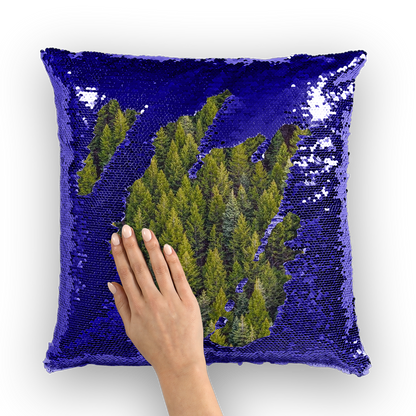 Forest Sequin Cushion Cover