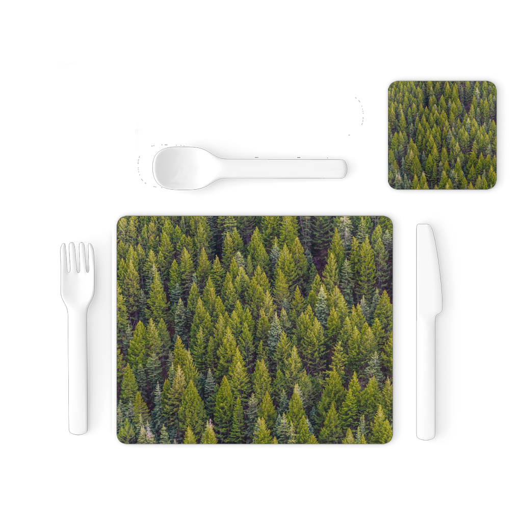 Forest Single Placemat and Coaster Set