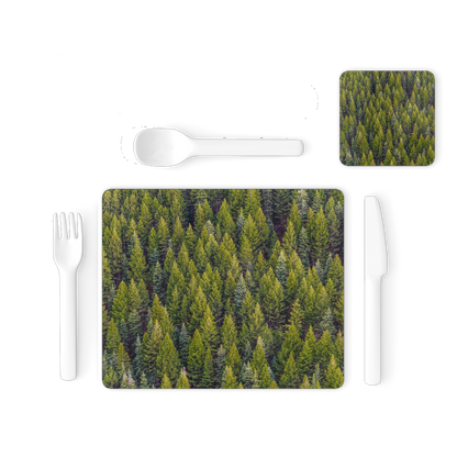 Forest Single Placemat and Coaster Set