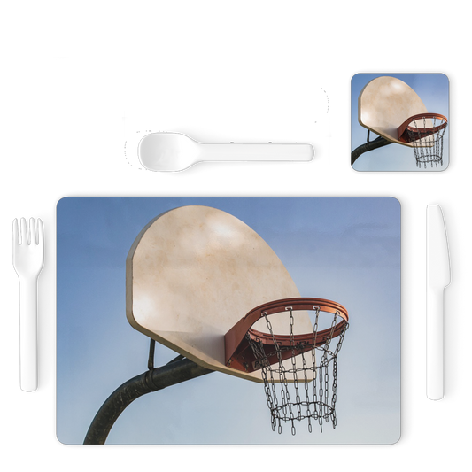 Basketball Single Placemat and Coaster Set