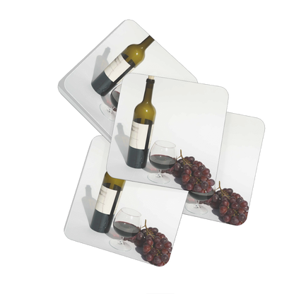 Wine Hardboard Coaster Set of 4