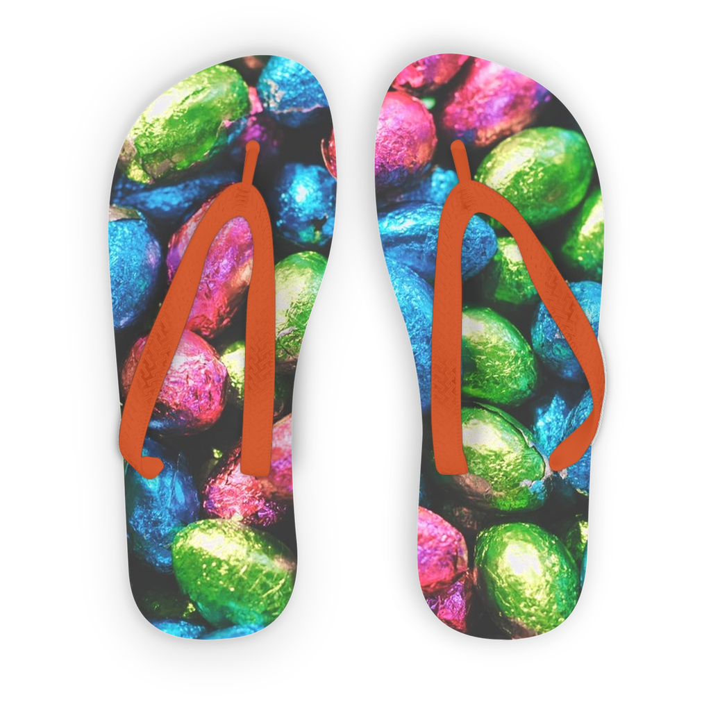 Easter Eggs Kids Flip Flops