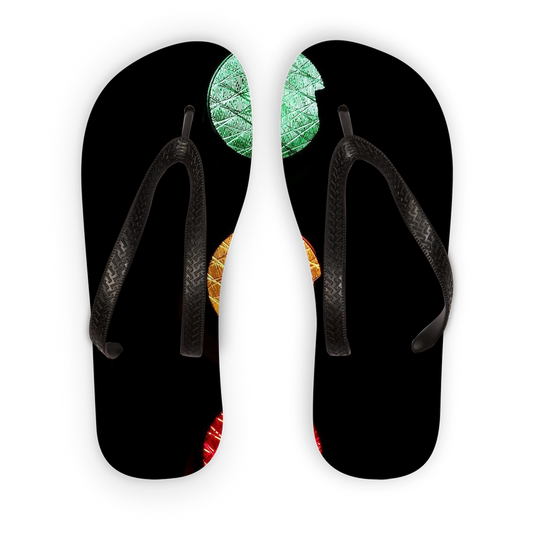 Traffic lights Adult Flip Flops