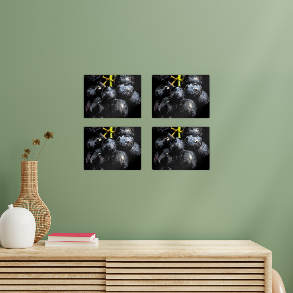 Grapes Rectangle Wall Tiles Set of 4