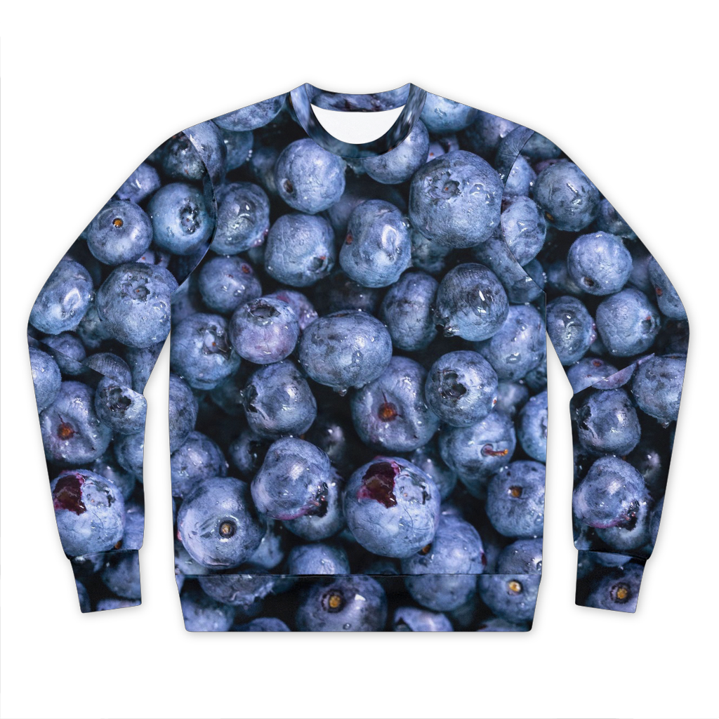 Blueberry Performance Cut and Sew Sublimation Unisex Sweatshirt