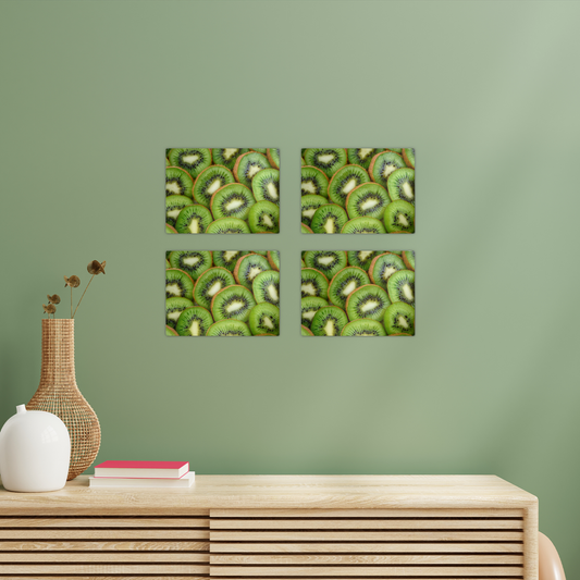 Kiwi Rectangle Wall Tiles Set of 4