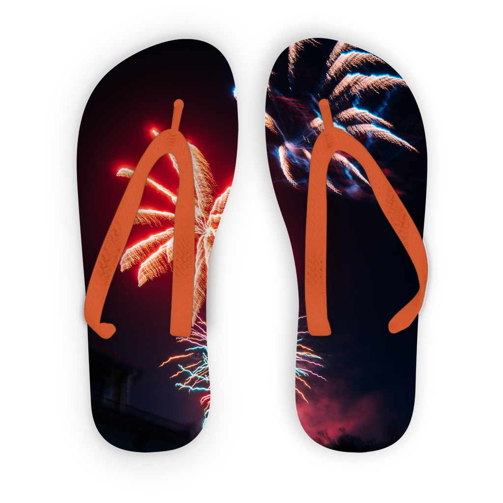 Fireworks Adult Flip Flops