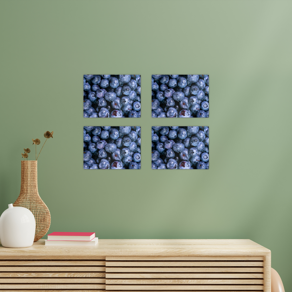 Blueberry Rectangle Wall Tiles Set of 4