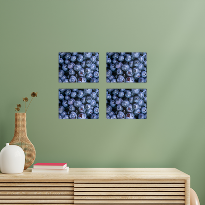 Blueberry Rectangle Wall Tiles Set of 4