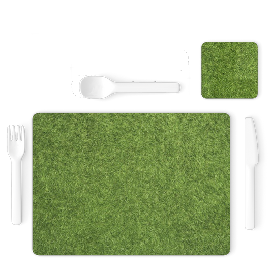 Grass Single Placemat and Coaster Set