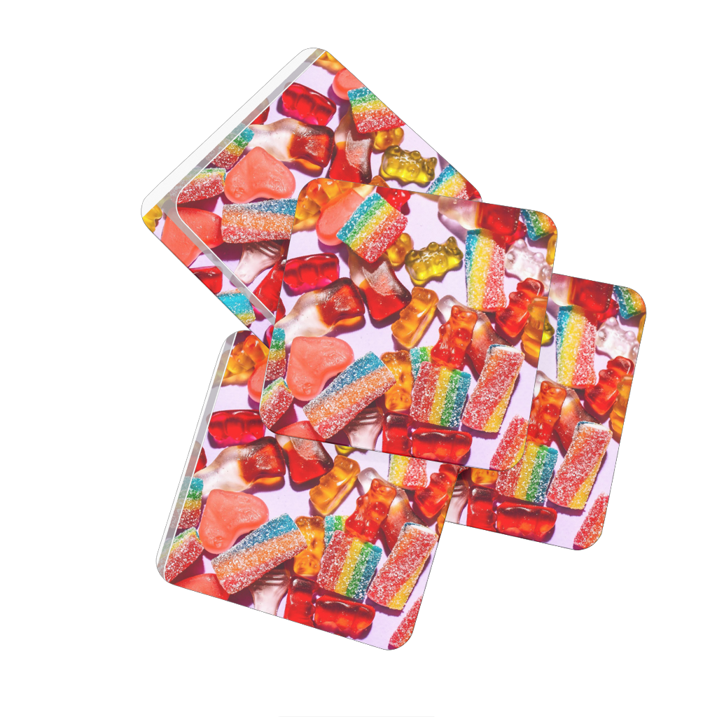 Candy Hardboard Coaster Set of 4