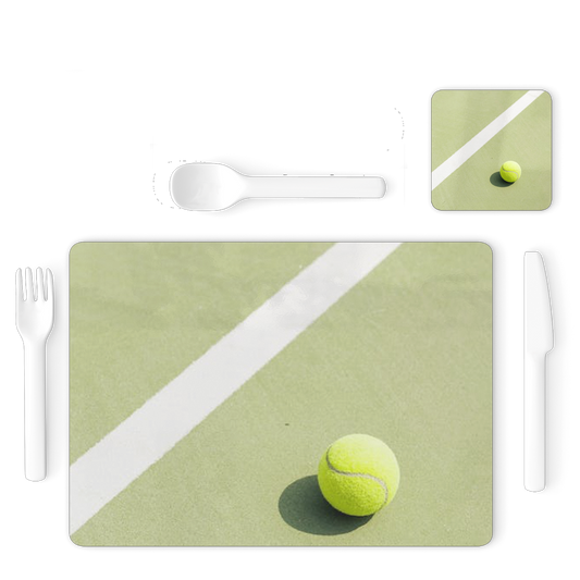 Tennis Single Placemat and Coaster Set