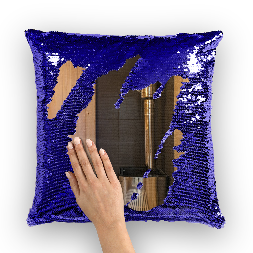 Sauna Sequin Cushion Cover