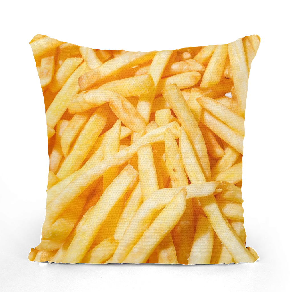 Fries Sequin Cushion Cover