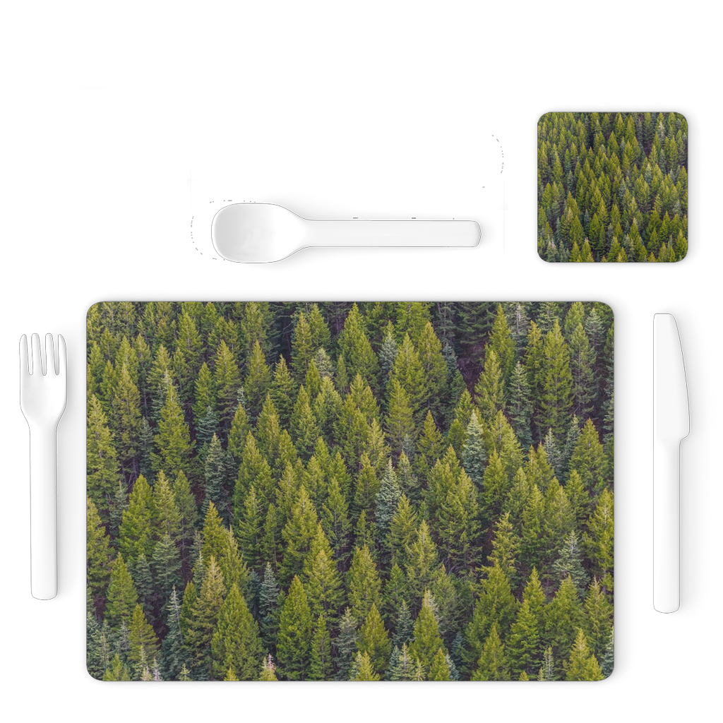 Forest Single Placemat and Coaster Set