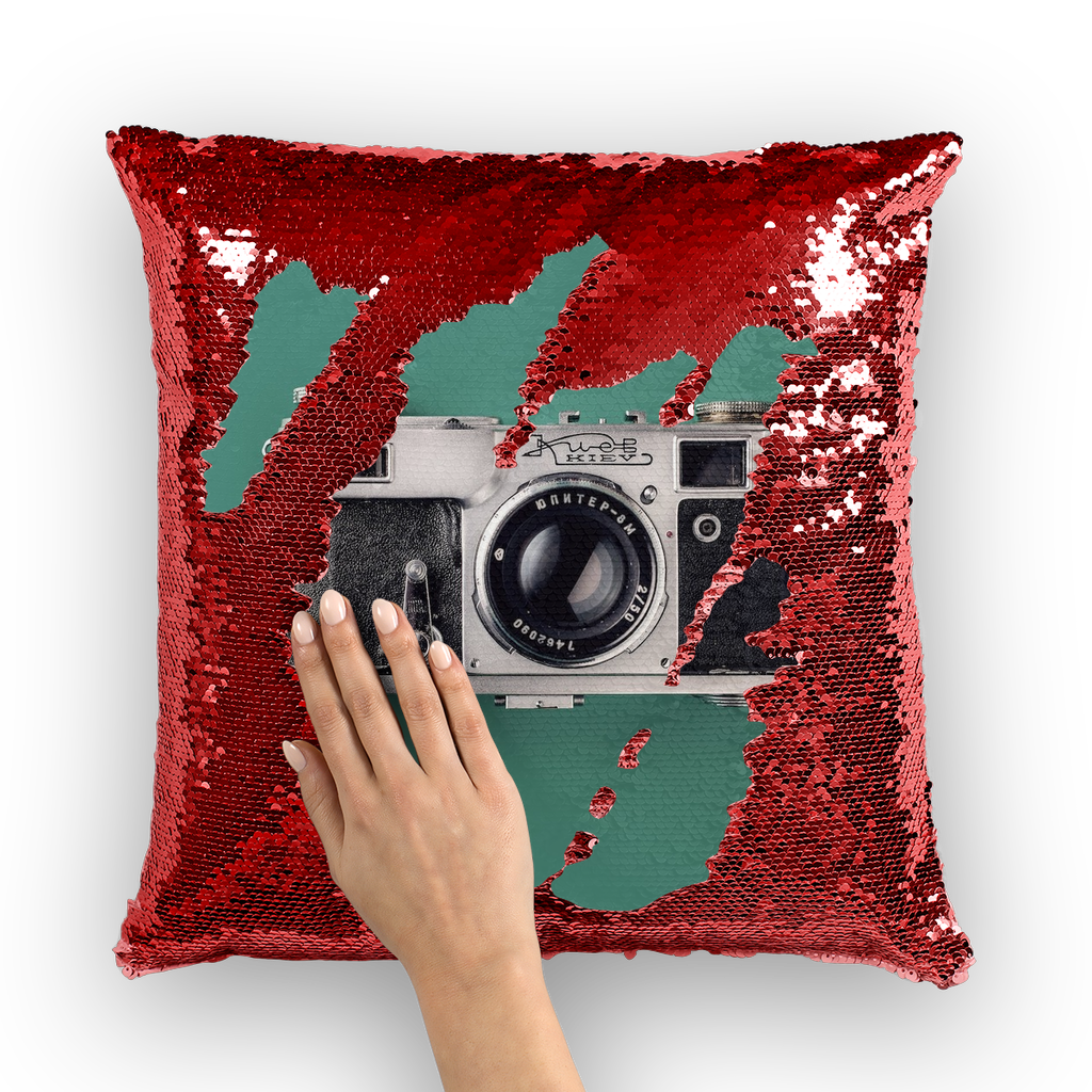 Pictures Sequin Cushion Cover