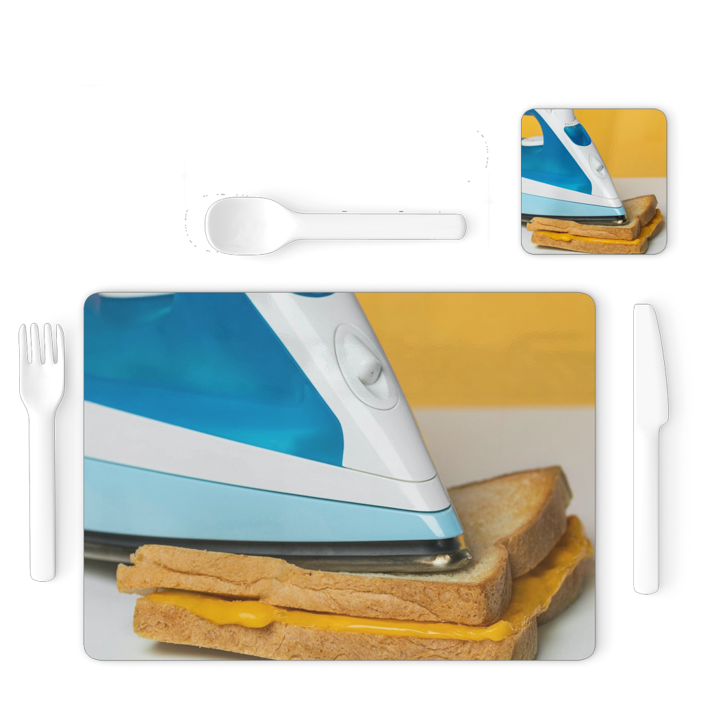 Grilled Cheese Single Placemat and Coaster Set