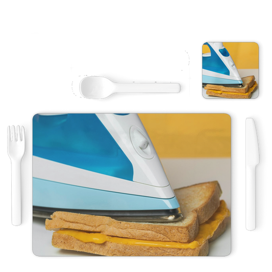 Grilled Cheese Single Placemat and Coaster Set