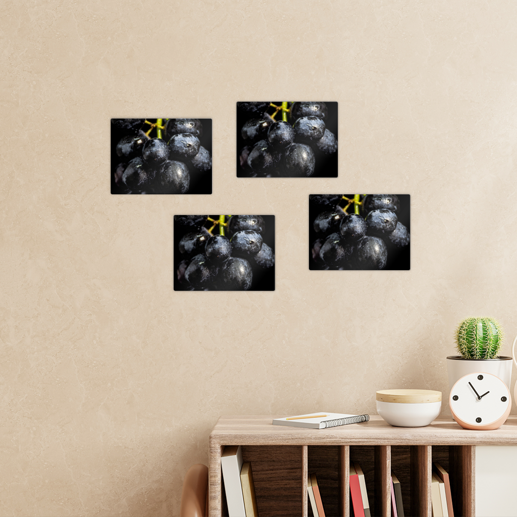 Grapes Rectangle Wall Tiles Set of 4