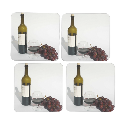 Wine Hardboard Coaster Set of 4