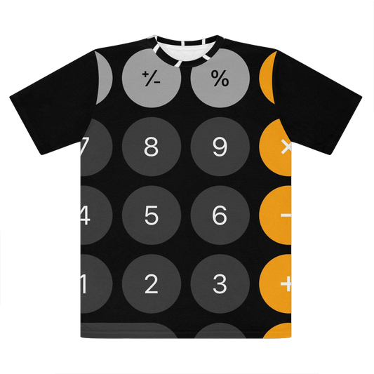 Calculator Premium Cut and Sew Sublimation Unisex T-Shirt