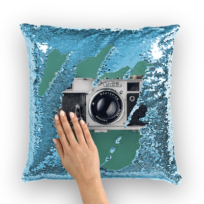 Pictures Sequin Cushion Cover