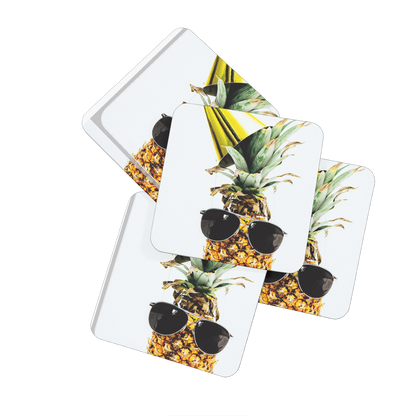 Pineapple Hardboard Coaster Set of 4