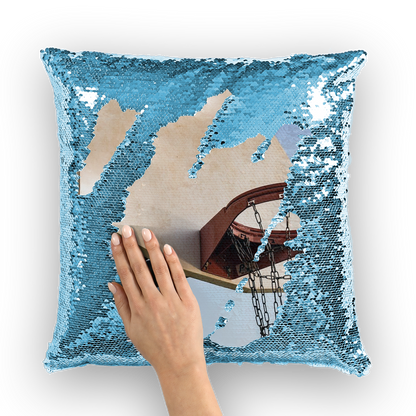 Basketball Sequin Cushion Cover