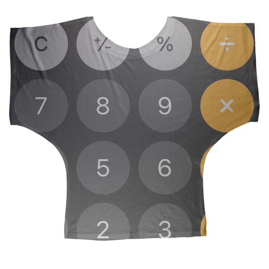 Calculator Sublimation Batwing Top
