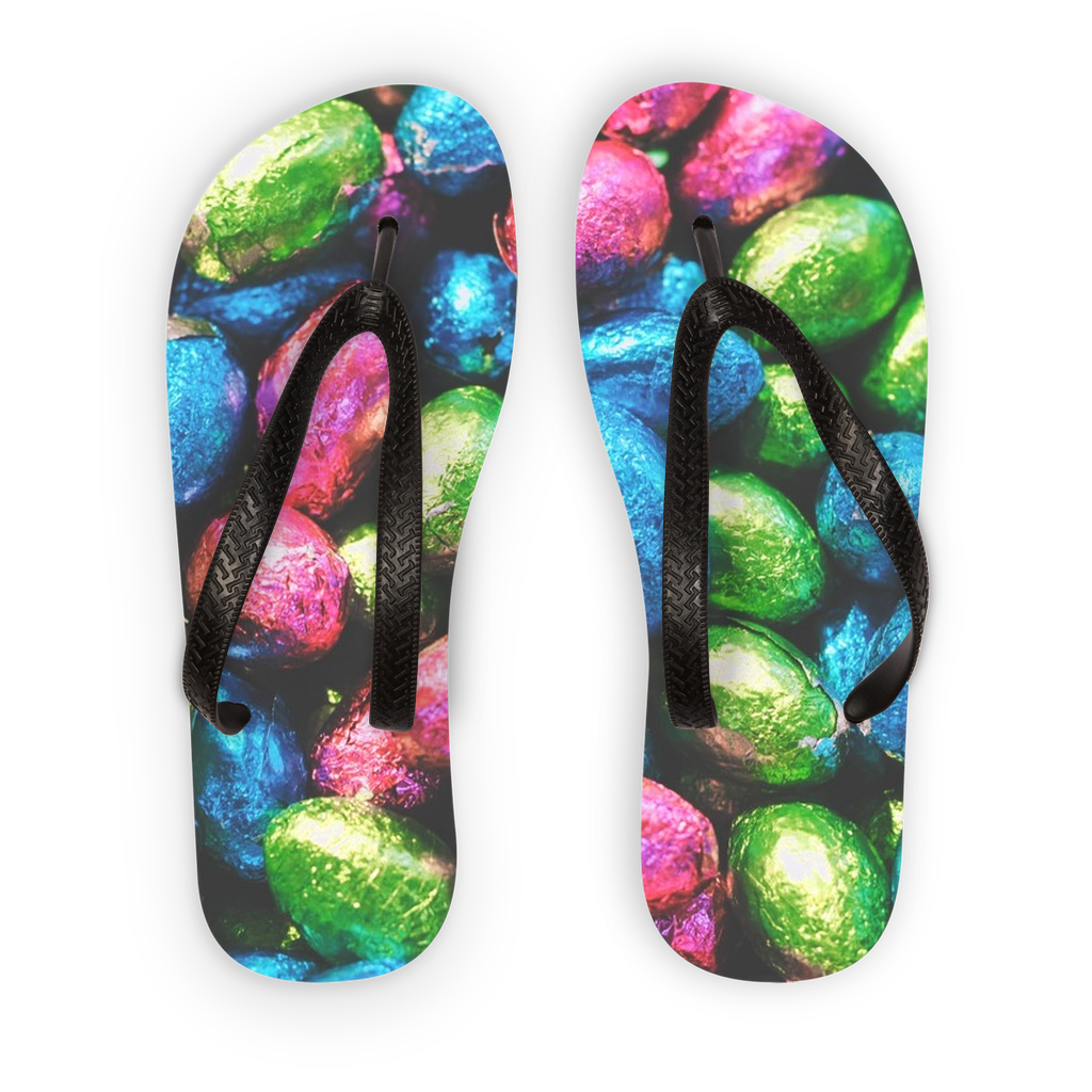 Easter Eggs Kids Flip Flops