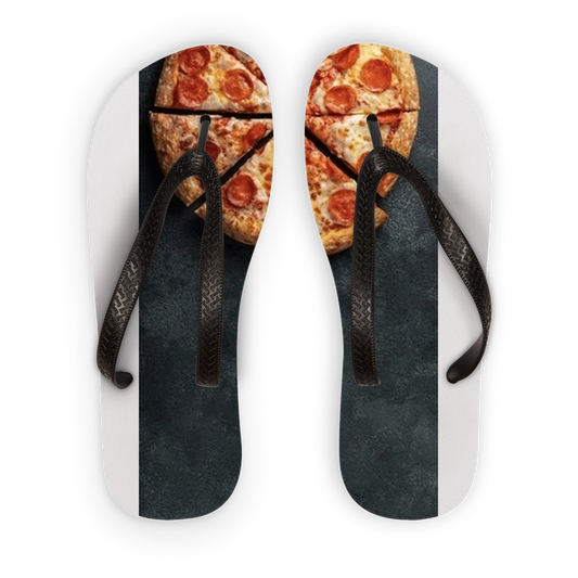 Pizza Adult Flip Flops