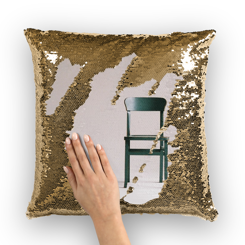 Chair Sequin Cushion Cover