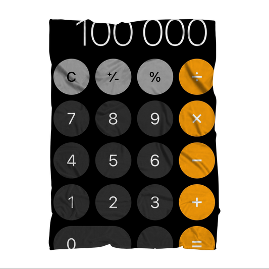 Calculator Premium Sublimation Adult Blanket