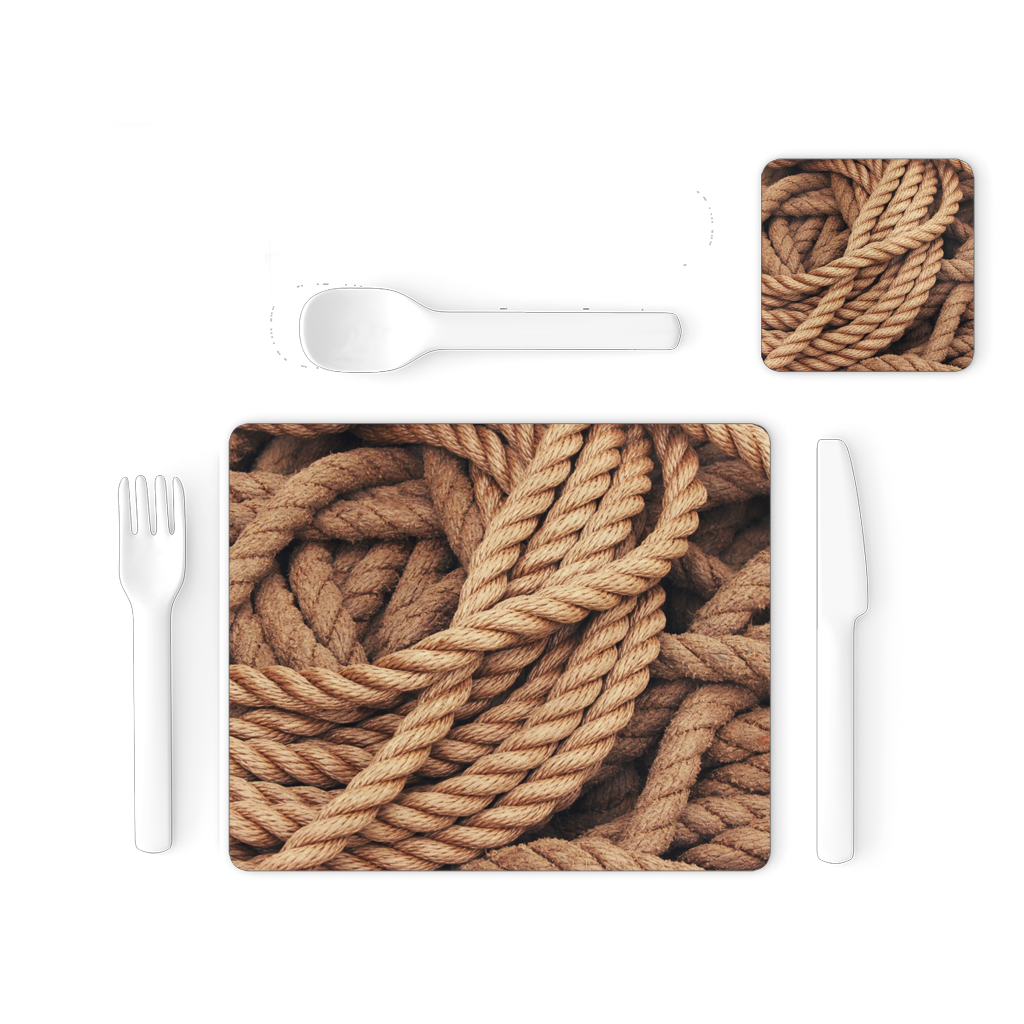 Ropes Single Placemat and Coaster Set