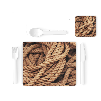 Ropes Single Placemat and Coaster Set